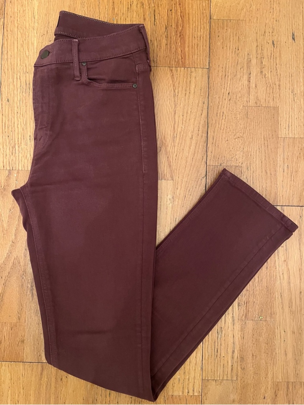 MOTHER denim the mid rise dazzler skimp jeans in second chance (brown) color